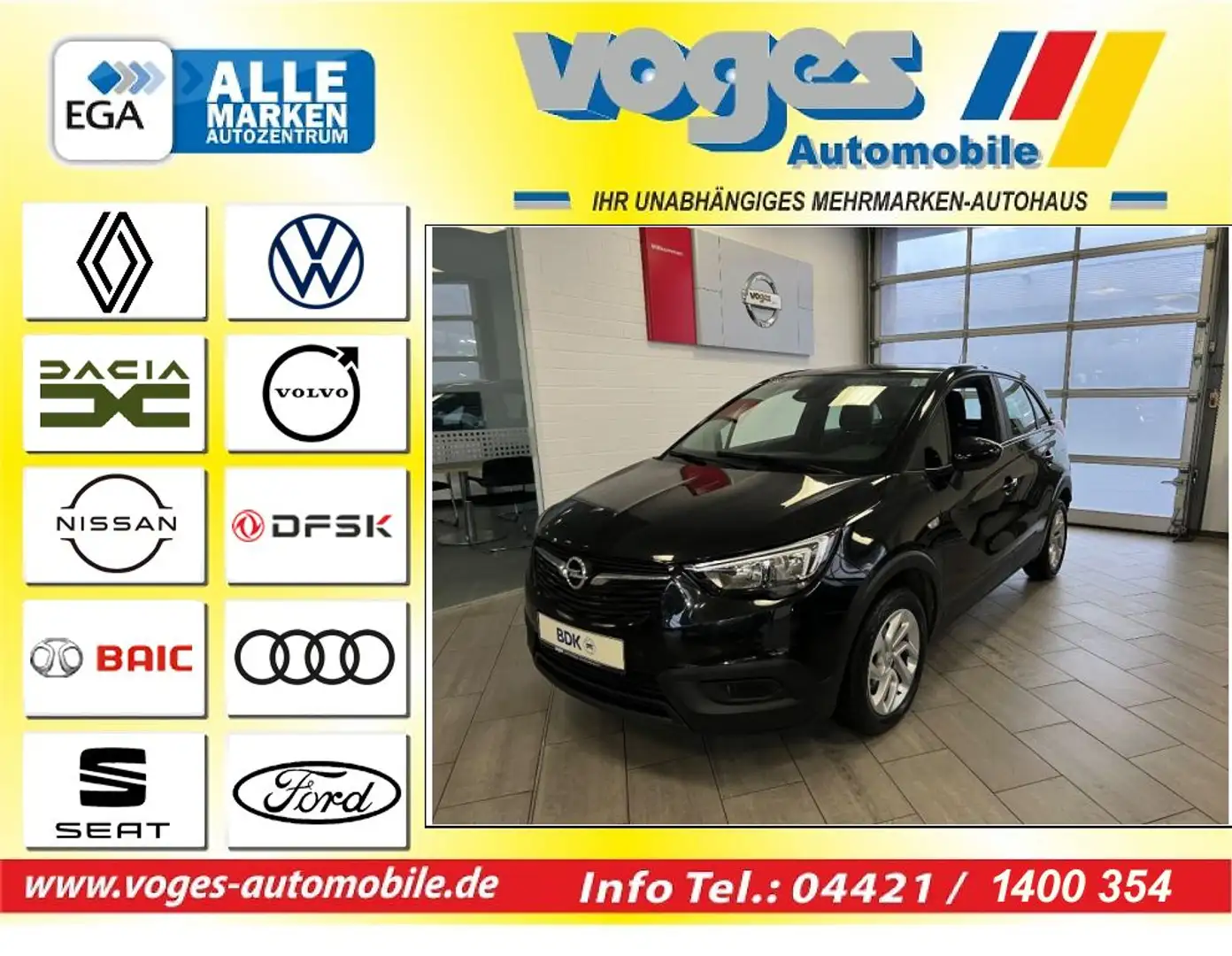 Opel Crossland X 1.2 Start/Stop Edition Noir - 1