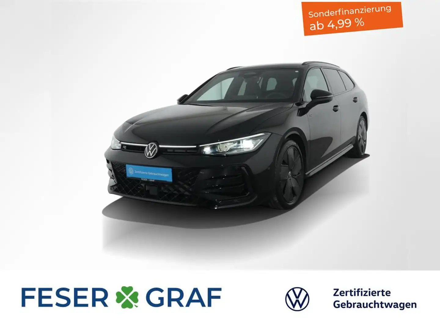 Volkswagen Passat Variant 2.0TDI R-Line 4x4 DSG Bl. St. AHK Schwarz - 1