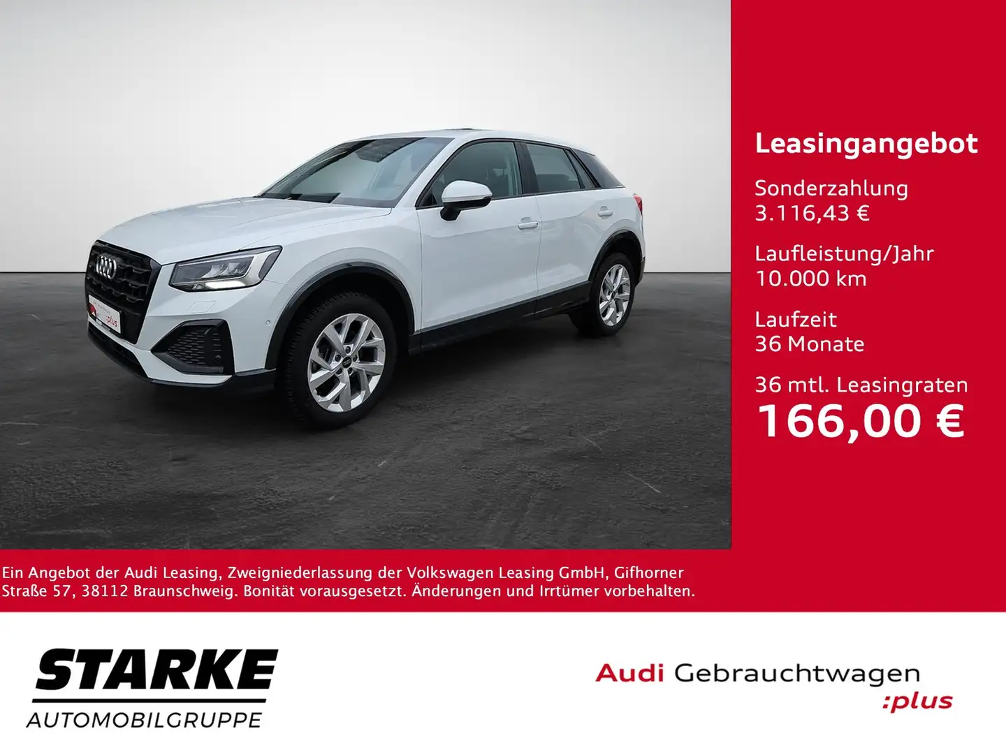 Audi Q2 35 TDI S tronic advanced NaviPlus LED Leder Spo... Weiß - 1