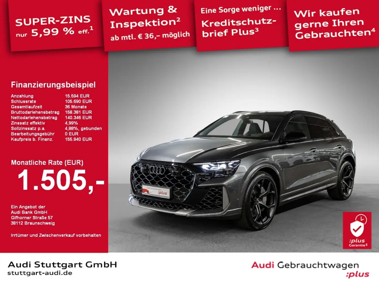 Audi RS Q8 SUV performance tiptronic  Performance Gri - 1