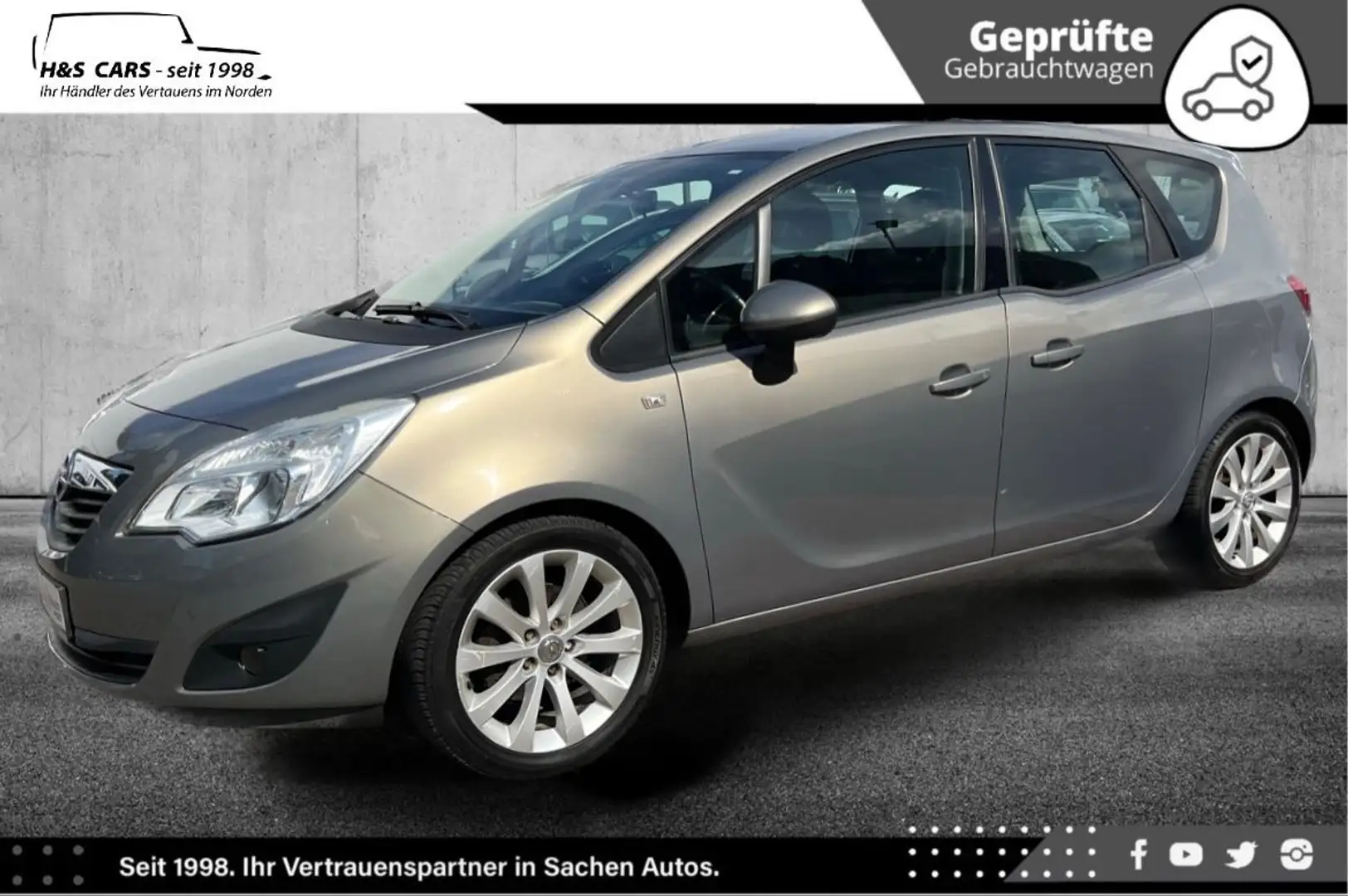 Opel Meriva 1.4 ecoFLEX 1.H TEMP PDC V+H TÜV NEU Grau - 2
