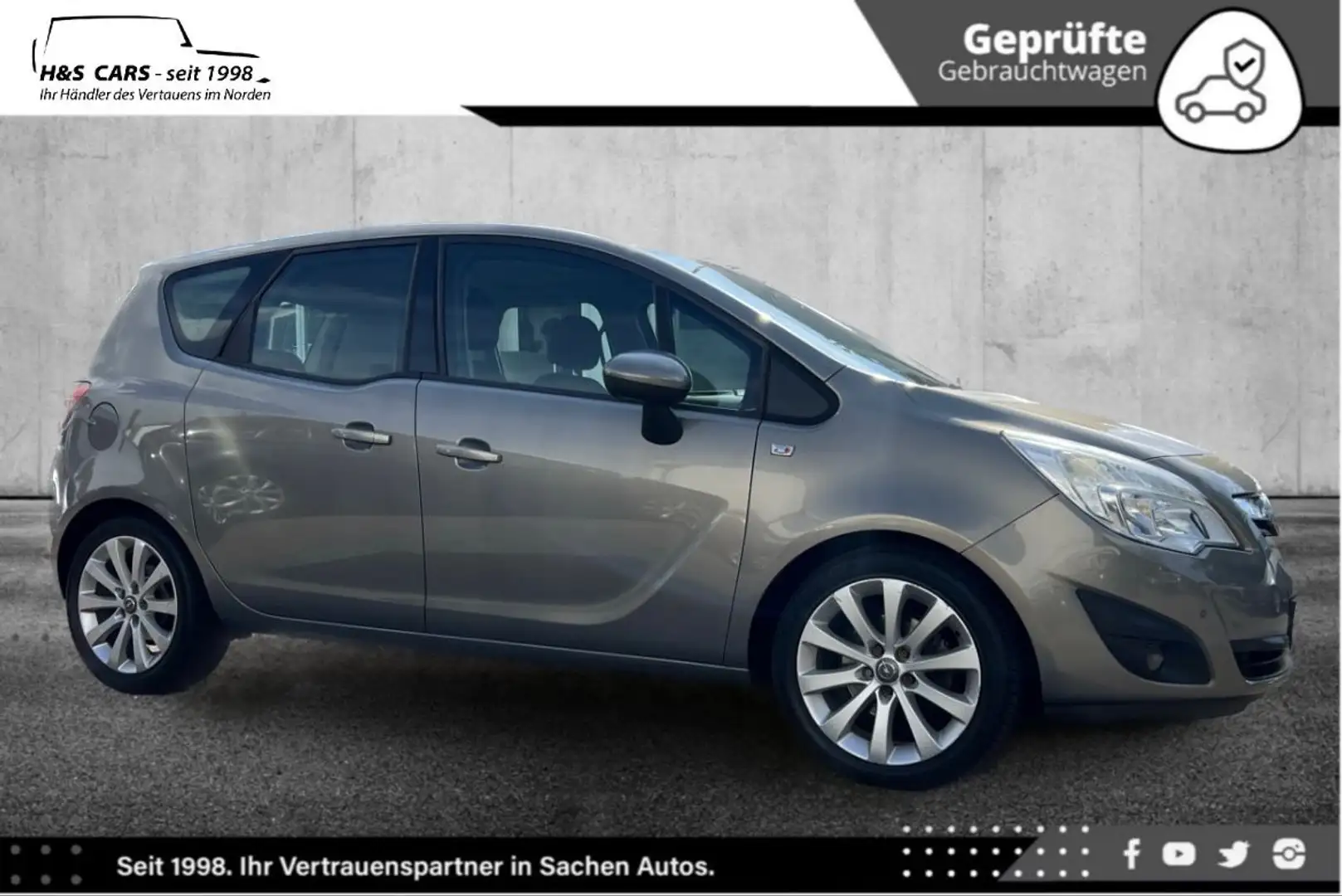 Opel Meriva 1.4 ecoFLEX 1.H TEMP PDC V+H TÜV NEU Grau - 1