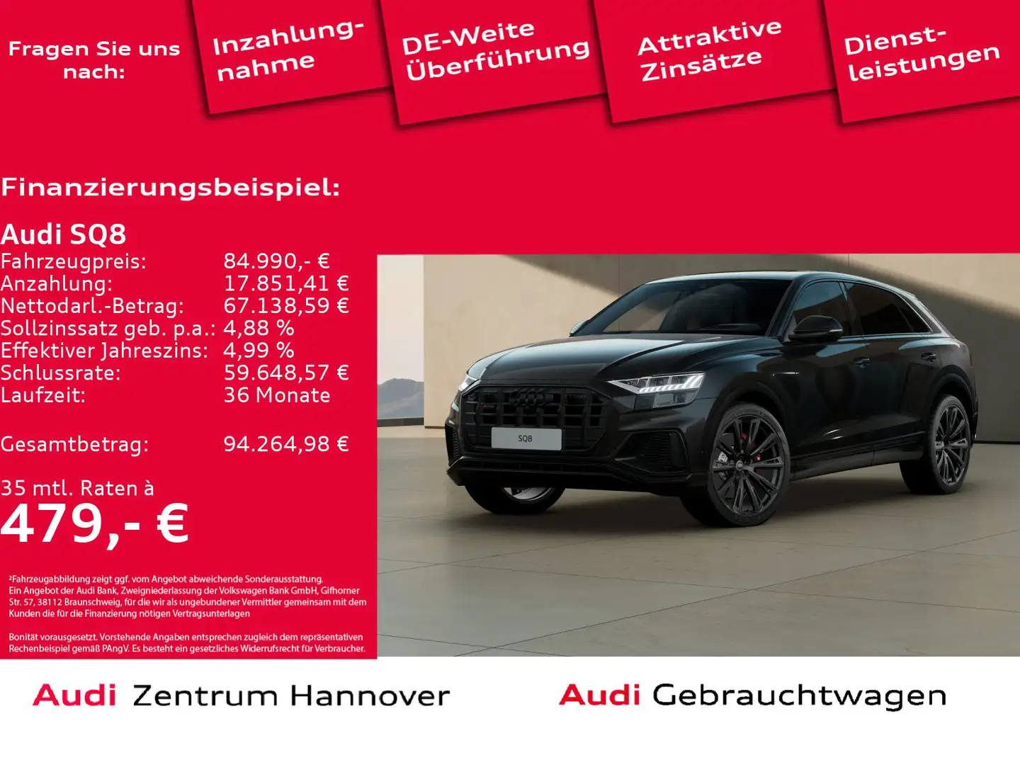 Audi SQ8 competition plus 4.0 TFSI quattro Luftf Matr Schwarz - 1