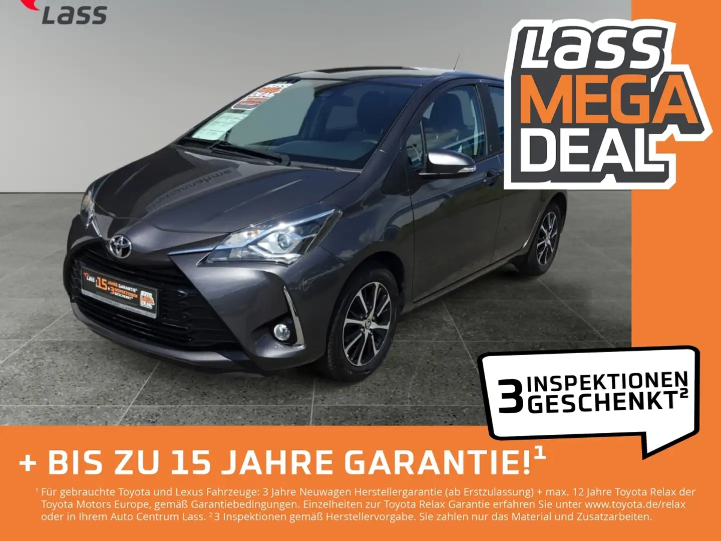 Toyota Yaris 1.0 Team D Rückfahrkamera, Bluetooth Grey - 1