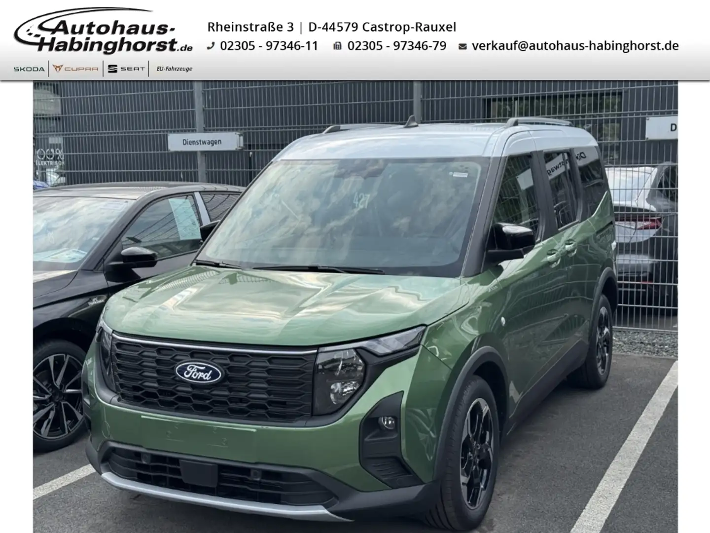 Ford Tourneo Courier 1.0 EcoBoost Active ACC LED Navi Klima Shz LM Grün - 1