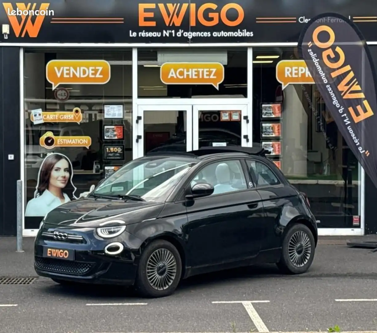 Fiat 500 ELECTRIC 120CH 42KWH AUTONOMIE 320KMH FRANCE EDITI Schwarz - 1