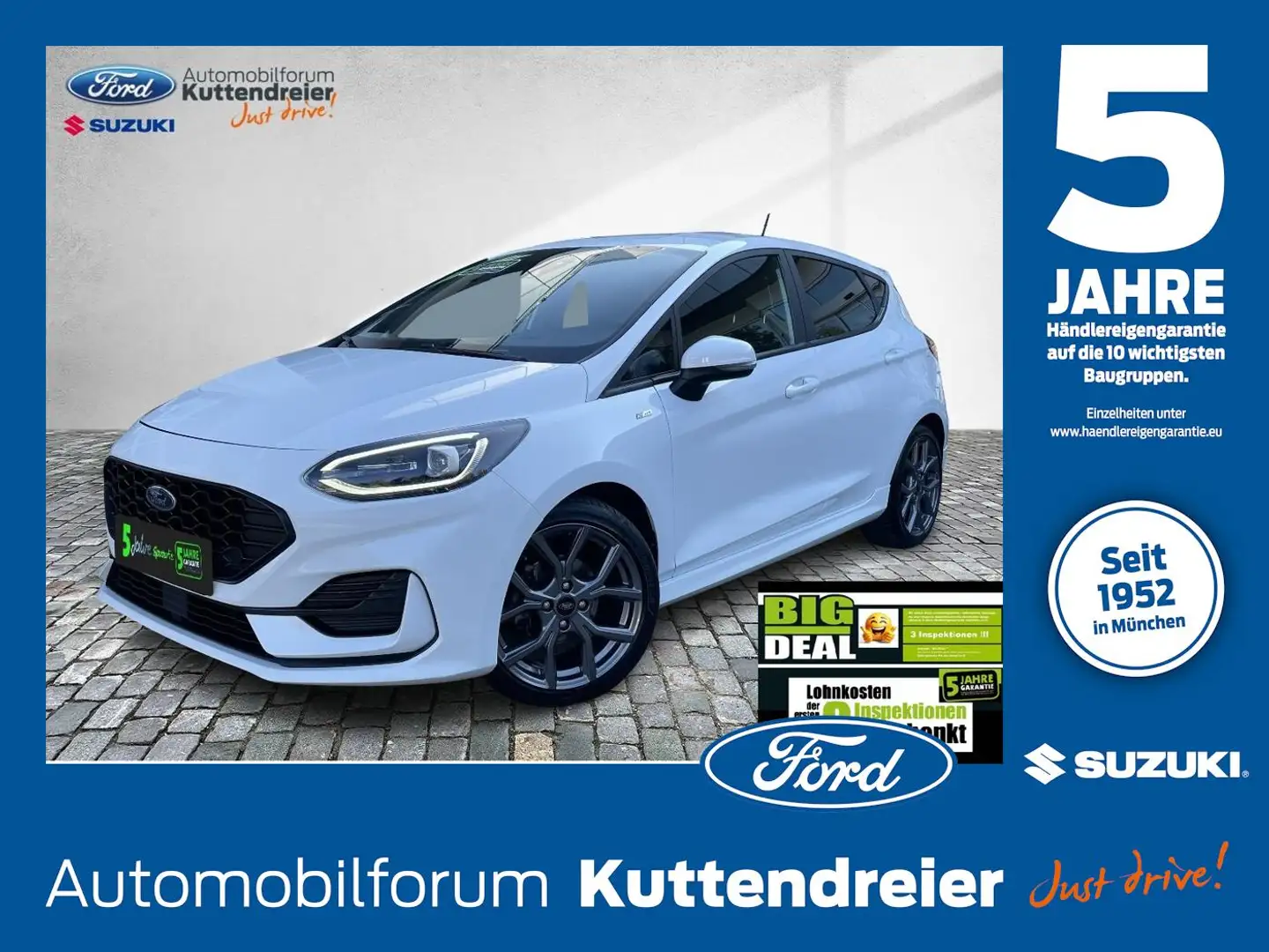 Ford Fiesta ST-Line X Navi Kamera ACC LED Lenkr.Sitzh. Weiß - 1