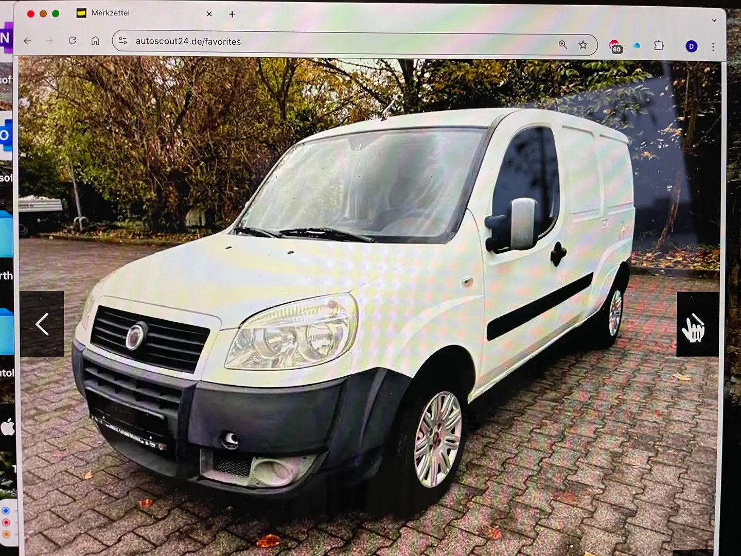 Fiat Doblo CARGO  1.9 JTD SX Maxi Kasten +ABS+SERVO+2 HAND Weiß - 1