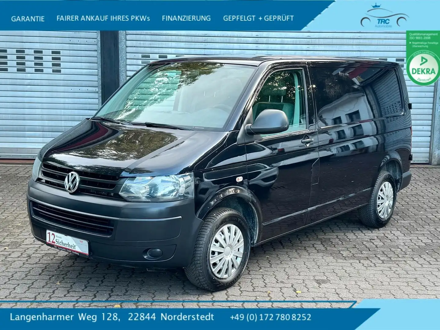 Volkswagen T5 Transporter Kasten-Kombi Kasten Schwarz - 1