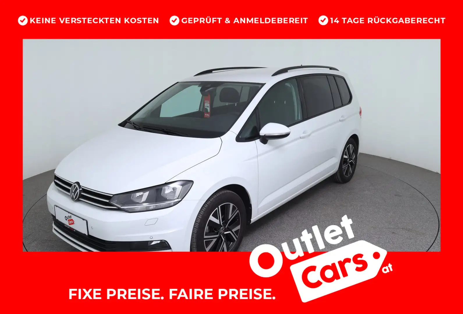 Volkswagen Touran Comfortline TDI DSG Weiß - 1