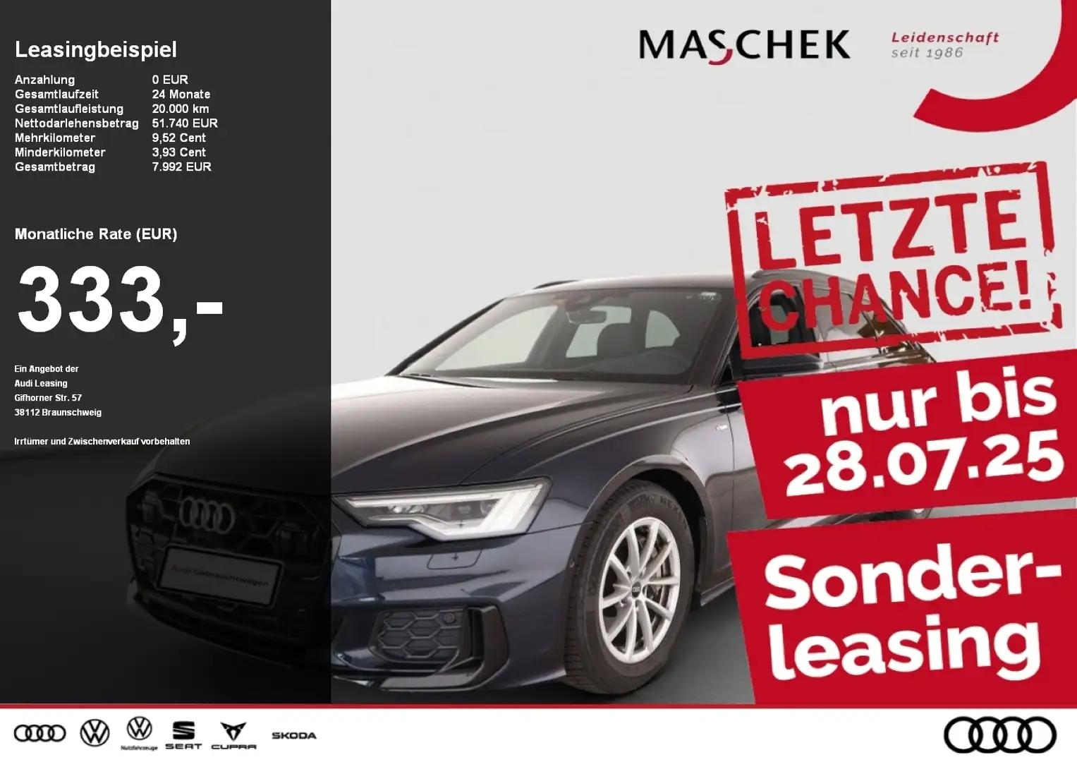 Audi A6 Avant S line 45 TFSI S tronic AHK Black Matrix HUD Azul - 1