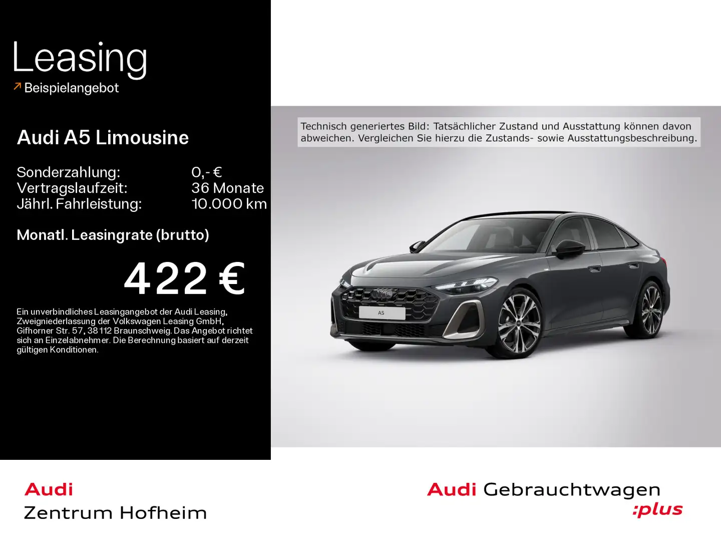 Audi A5 35 TFSI S line edition one S tro*Pa Grau - 1