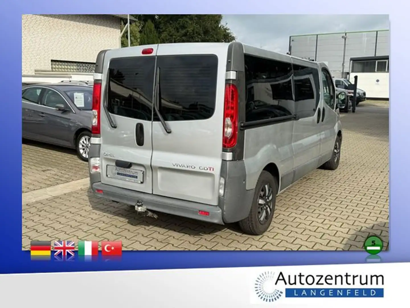 Opel Vivaro 2.0 CDTI L2H1 2.9t *KLIMA*AHK*9SITZER* Argent - 2