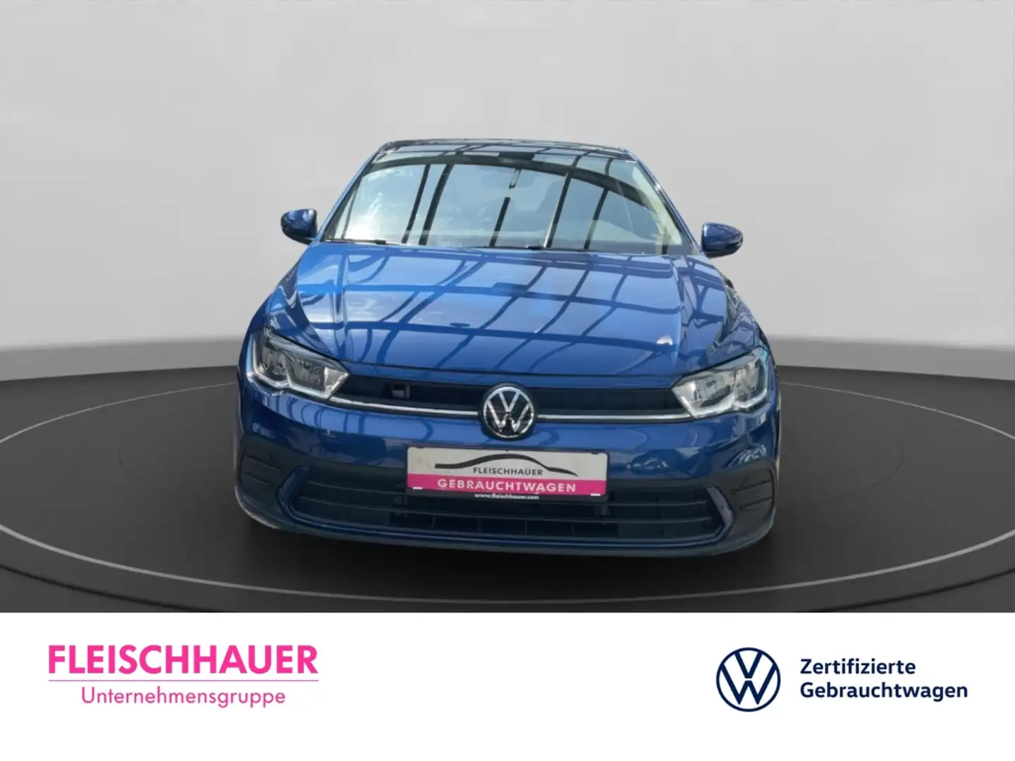 Volkswagen Polo VI 1.0 TSI DSG El. Panodach Navi Digitales Cockpit Blauw - 2
