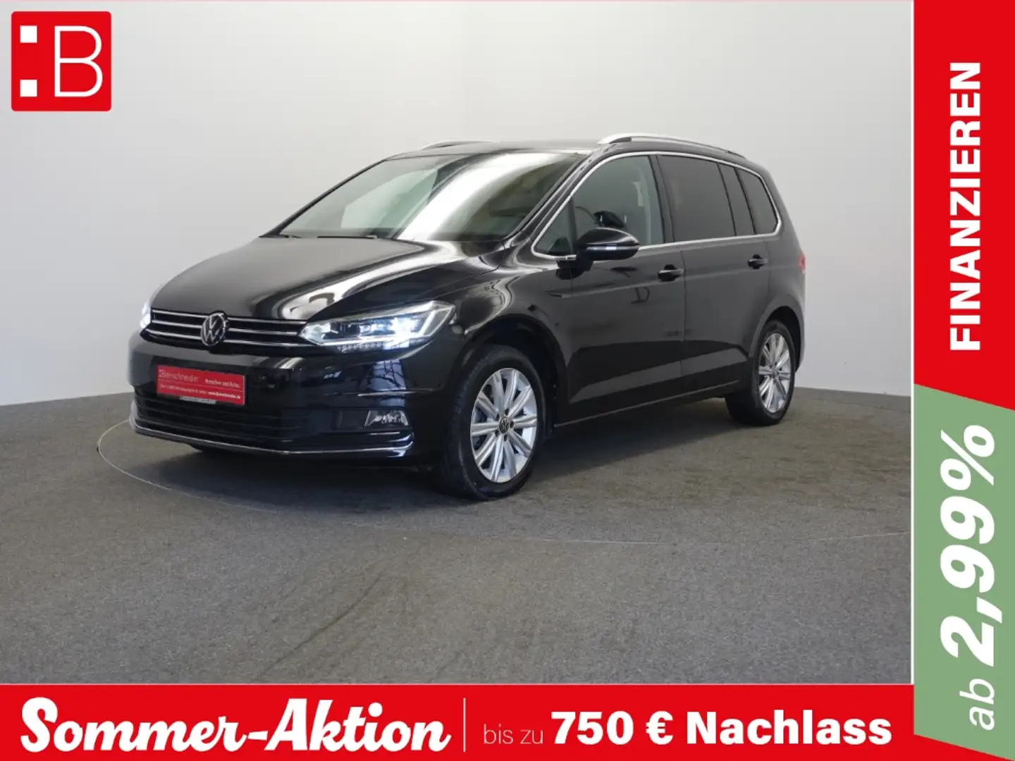 Volkswagen Touran 1.5 TSI DSG Highline 7 SITZER LED KAMERA NAVI 17 A Schwarz - 1