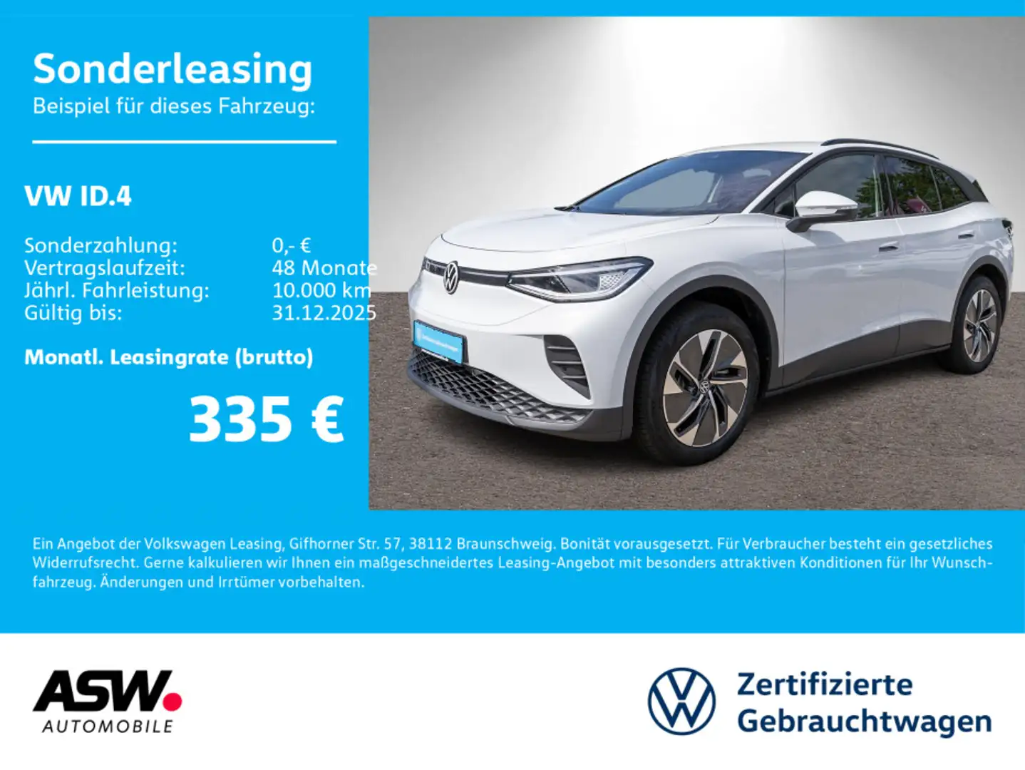 Volkswagen ID.4 Pure Performence LED Nav PDC Wärmepumpe AHK Weiß - 1