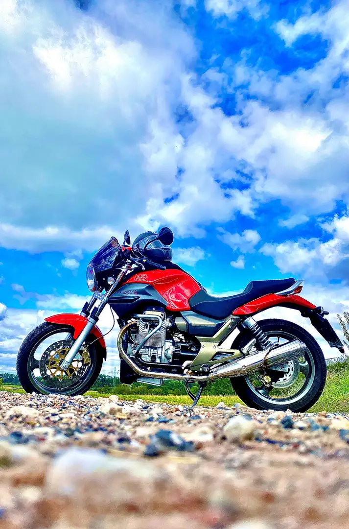 Moto Guzzi Breva 750 Mit Motorschutzbügeln,Tankrucksack. Alles origina Rouge - 2