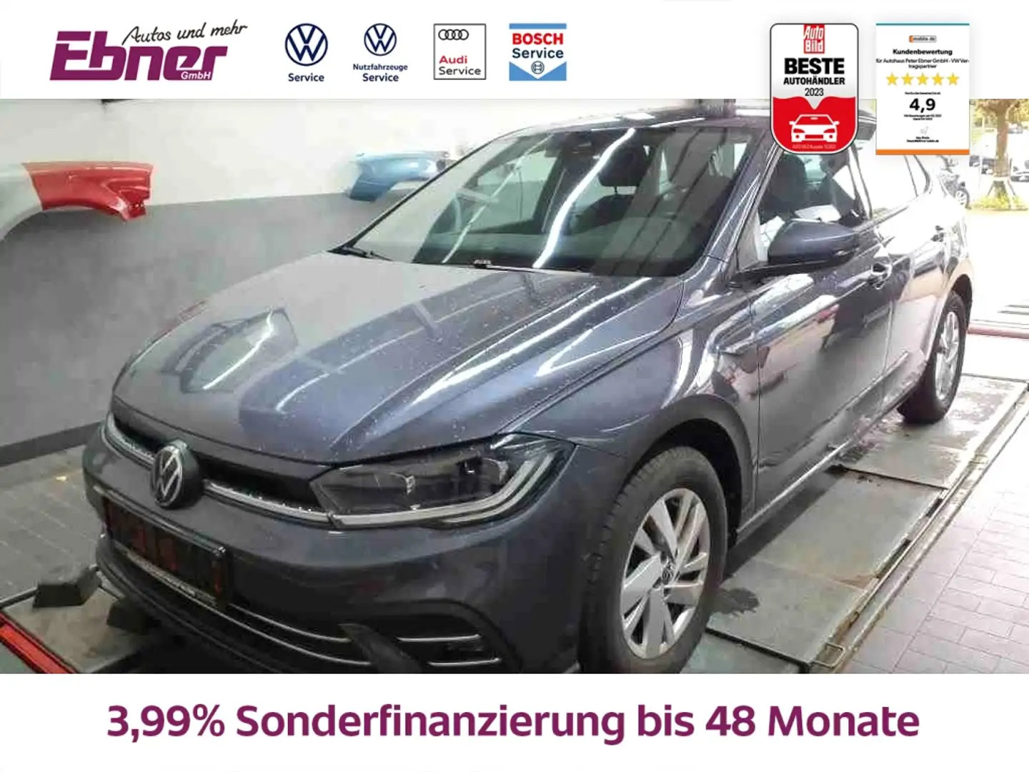 Volkswagen Polo STYLE IQ.DRIVE TSI ACC+MATRIX+NAVI-APP+SITZHZG+2xP Grau - 1