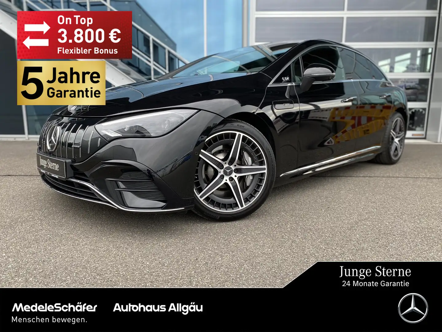 Mercedes-Benz EQE 43 EQE 43 AMG Premium+ MASSAGE Airmatic Pano 360° Zwart - 1