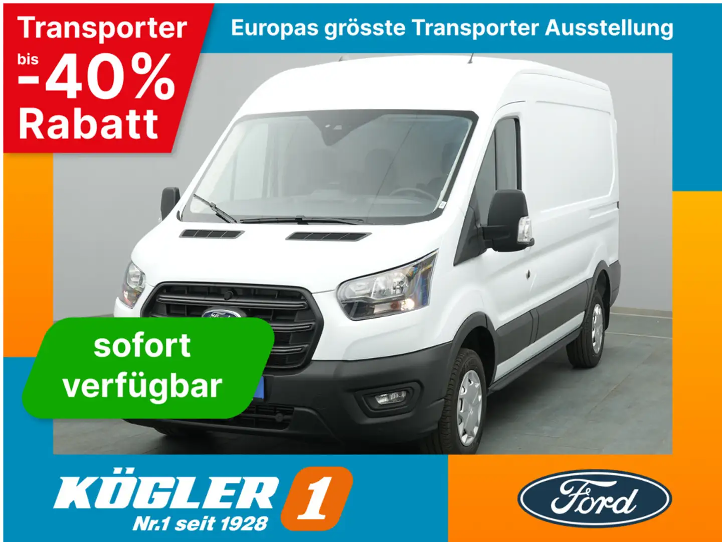 Ford Transit Kasten 310 L2H2 Trend 130PS/Klima Weiß - 1
