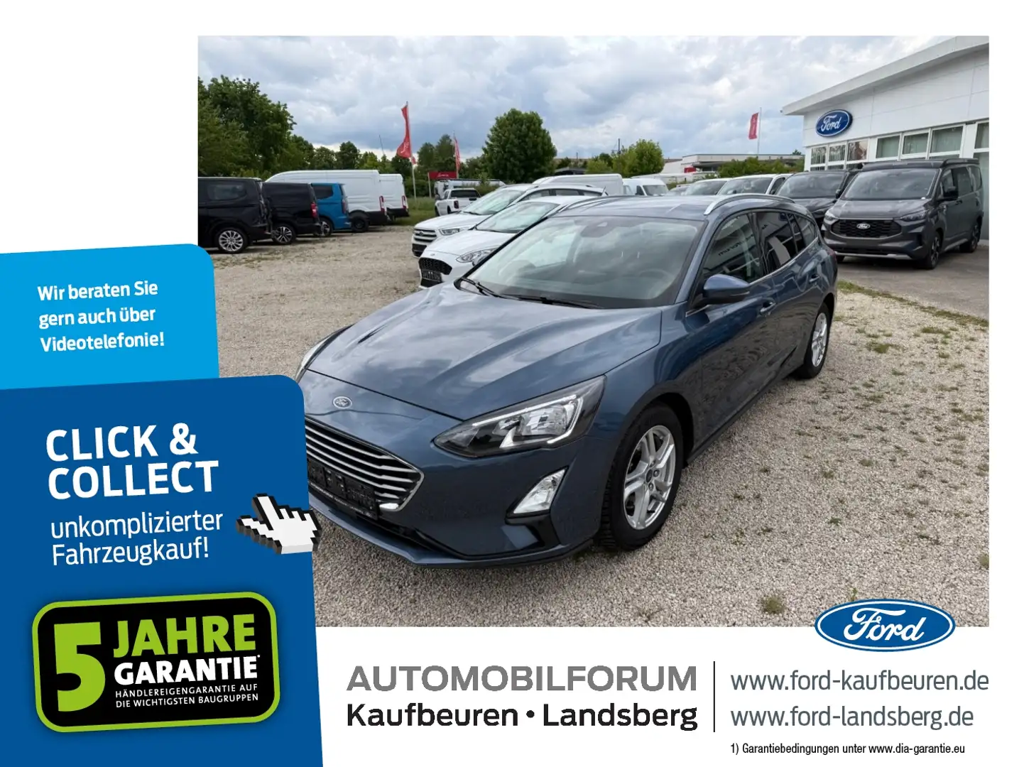Ford Focus Turnier 1.0 EcoBoost C&C LED Navi RFK SHZ Azul - 1