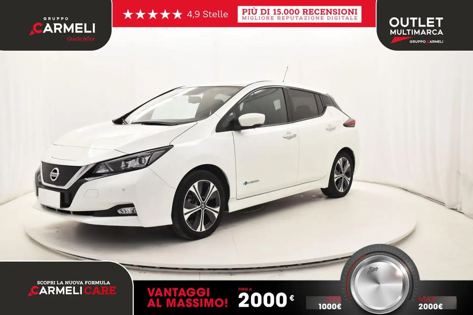 Nissan Leaf Business 40kWh 150cv my19 NAVI,TELECAMERA 360,FULL Weiß - 1