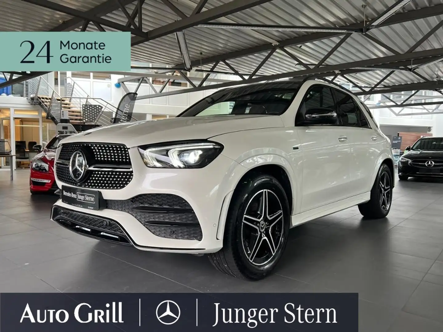 Mercedes-Benz GLE 350 de 4M AMG AHK Distr Mem Sitzklima Leder Weiß - 2