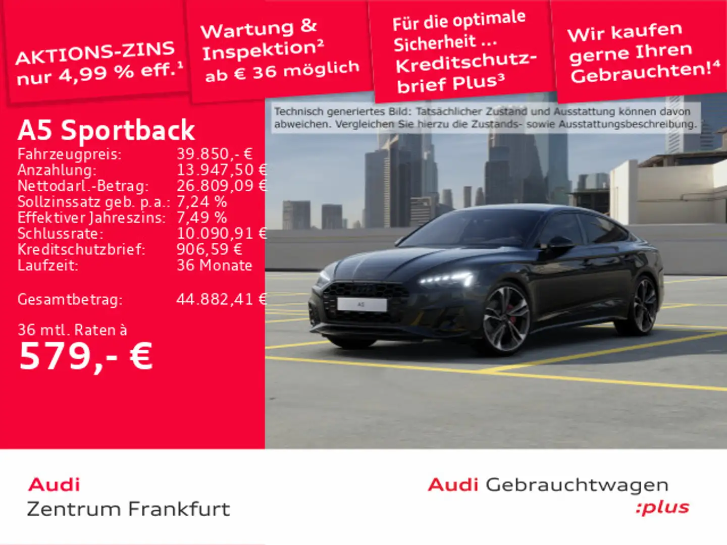 Audi A5 40 TFSI S tronic S line Matrix-LED Schwarz - 1