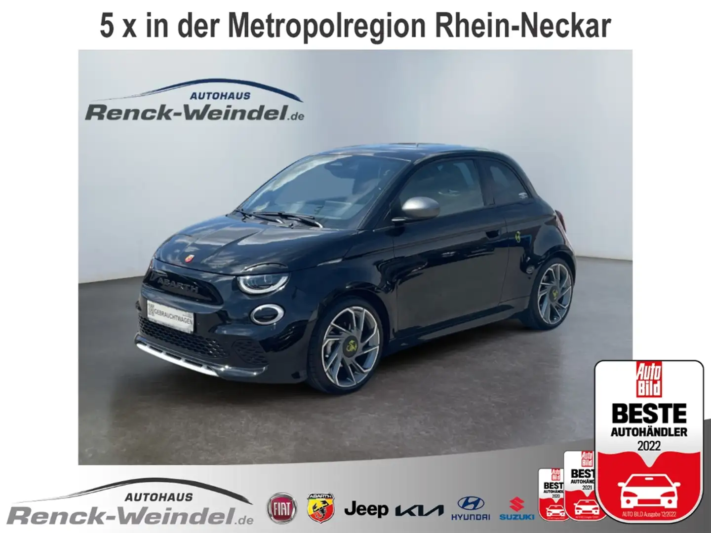 Abarth 500 Navi Klimaautom Rückfahrkam. PDCv+h SHZ Apple CarP Noir - 1