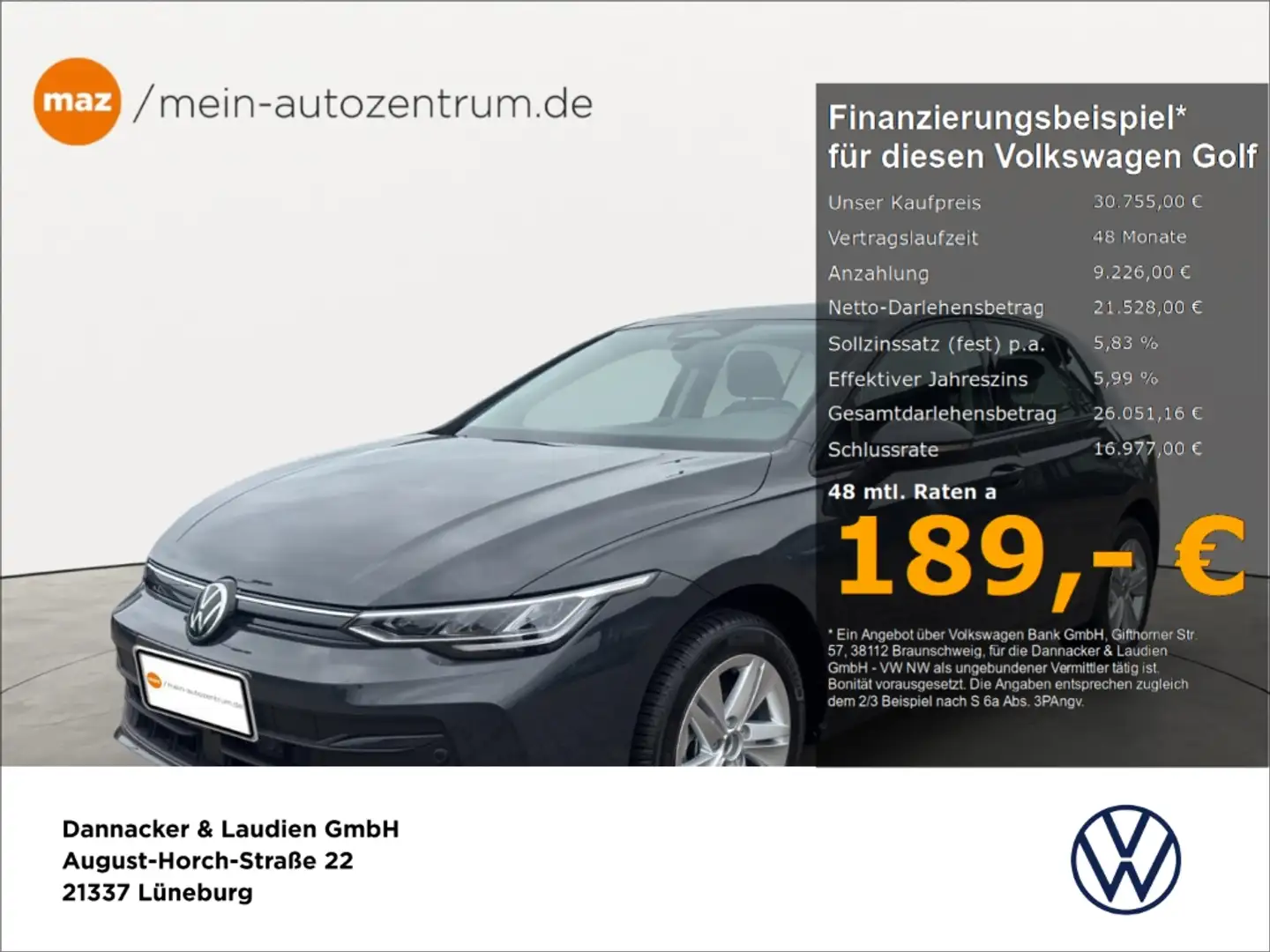 Volkswagen Golf VIII 1,5 l TSI 85 kW (116 PS) 6-Gang Grijs - 1