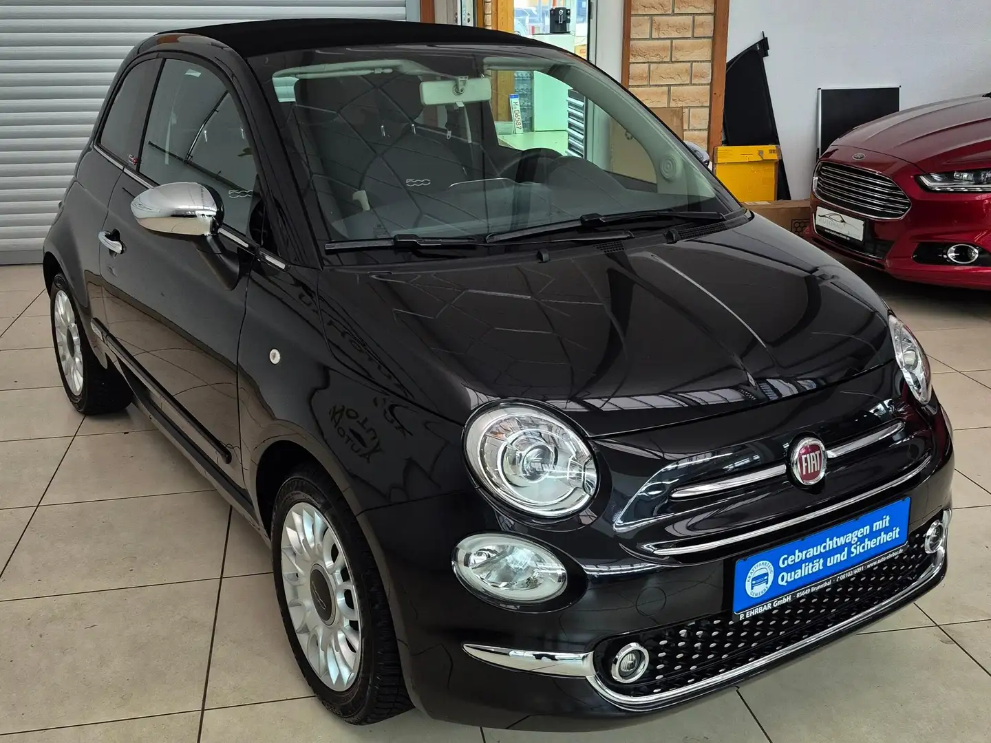 Fiat 500C Cabrio Lounge Autom., Xenon, PDC, Navi Negro - 2