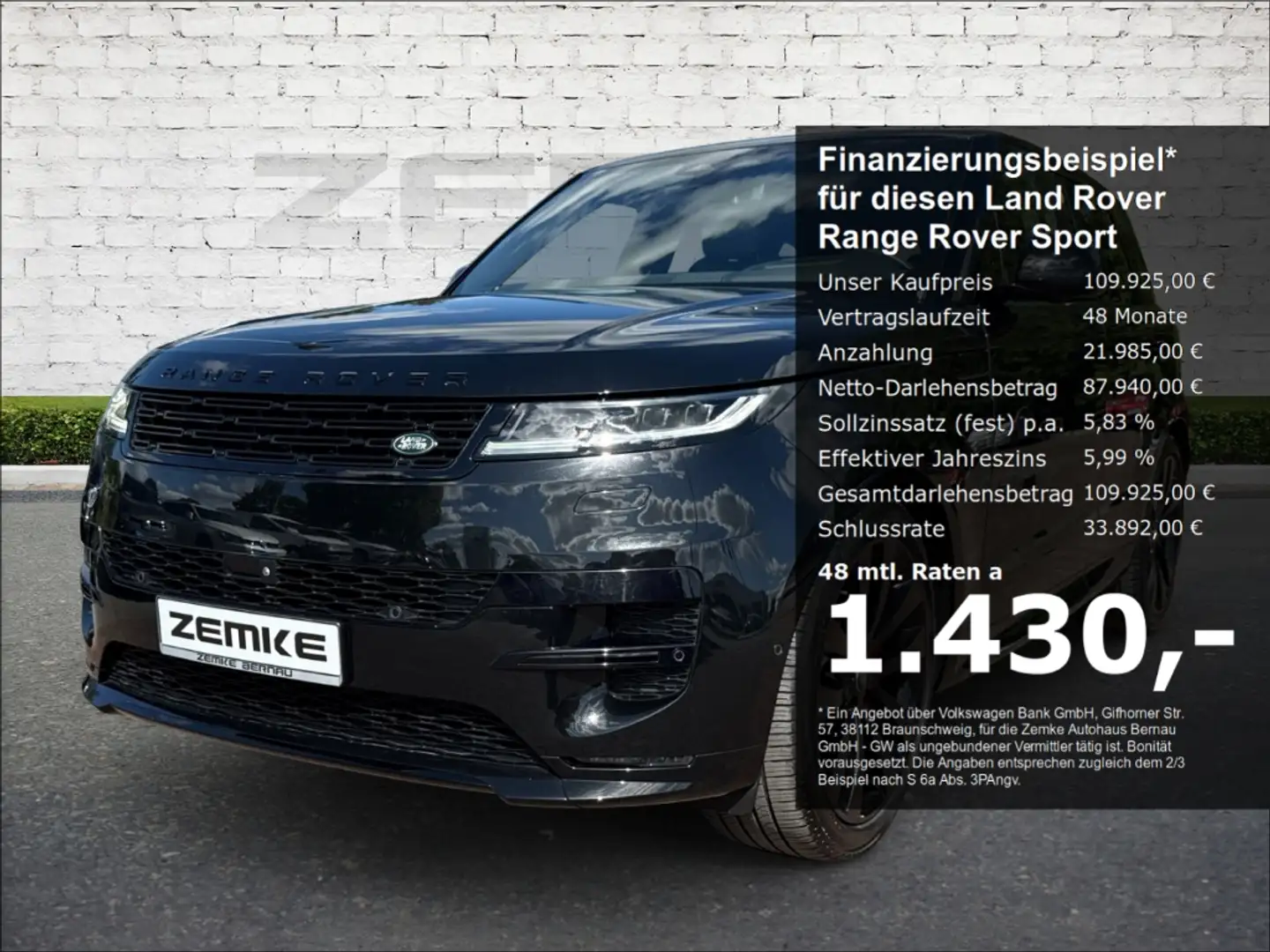 Land Rover Range Rover Sport D350 3.0 Mild-Hybrid First Edition Park-Assistent Negro - 1