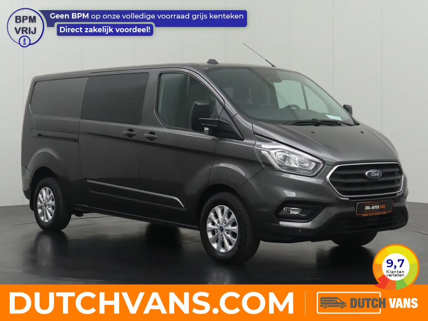 Ford Transit Custom 2.0TDci 170PK Dubbele Cabine Limited | 2xSchuifdeu Grijs - 1