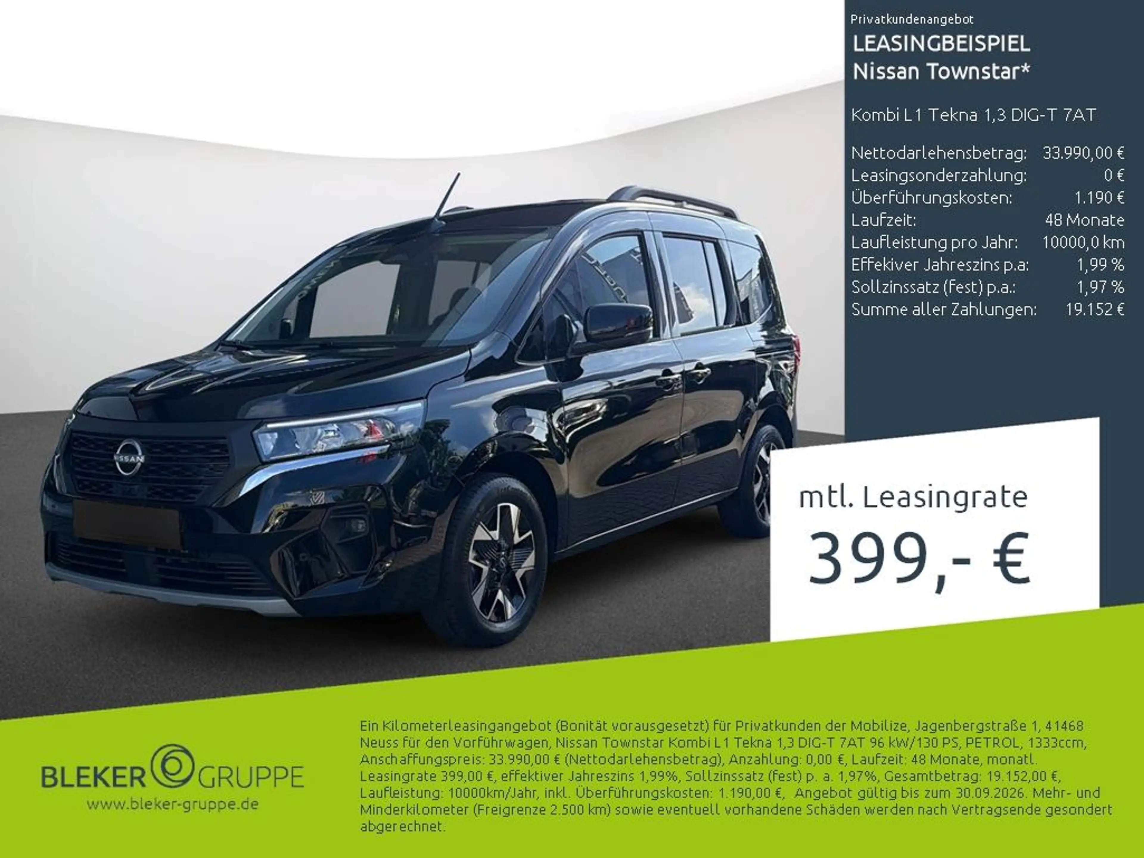Nissan Townstar Kombi L1 Tekna 1,3 DIG-T 7AT