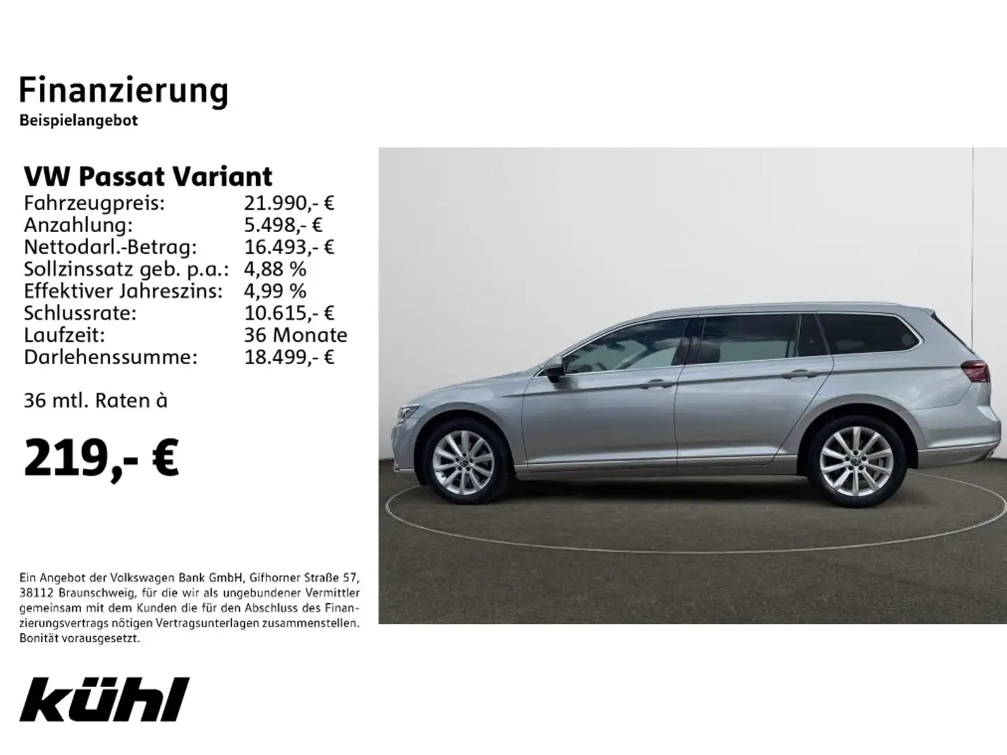 Volkswagen Passat Variant 2.0 TDI DSG Elegance Navi,AHK,LM1 Silber - 2