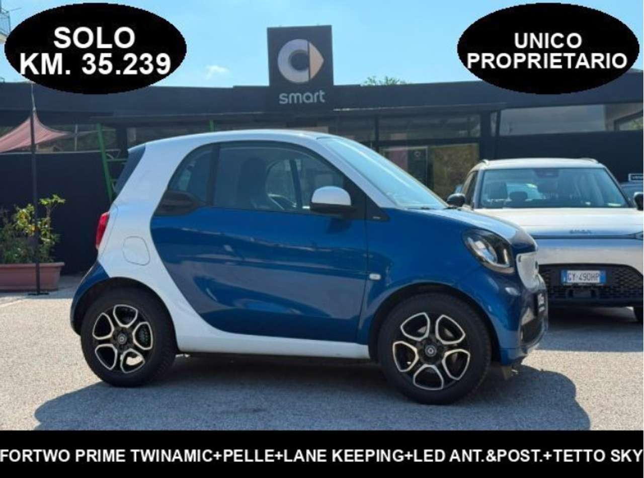 smart forTwo TWINAMIC PRIME PELLE TOTALE NERA+PACK LED+TETTO SKY