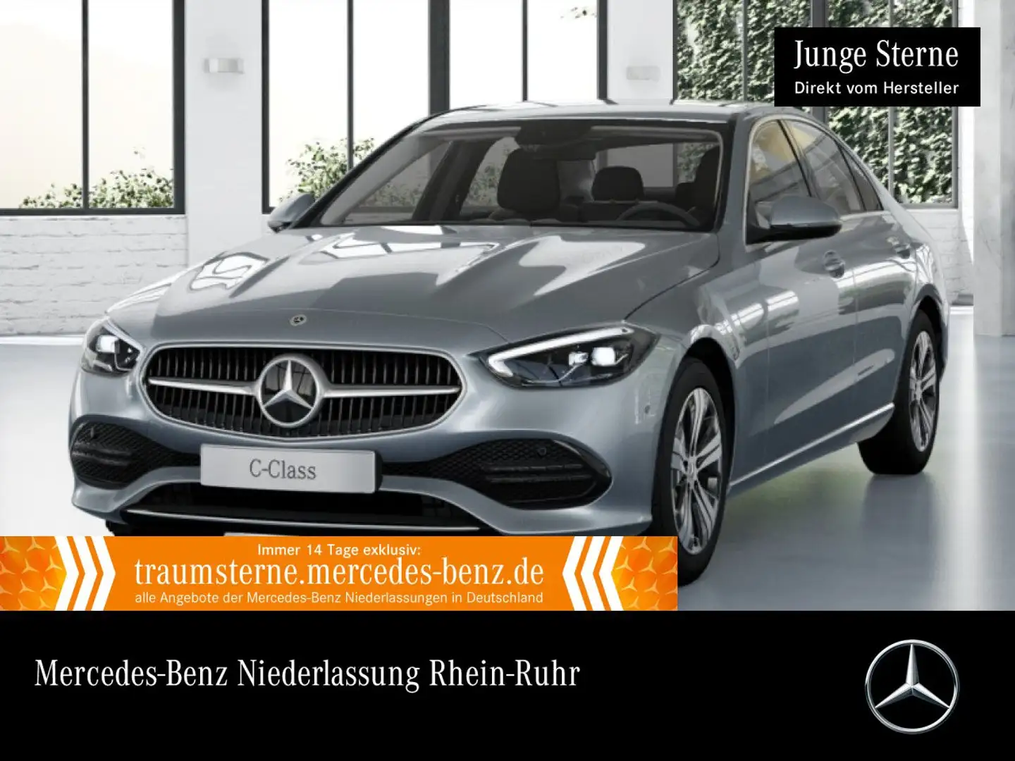 Mercedes-Benz C 200 d AVANTG+LED+KAMERA+TOTW+KEYLESS+9G Silber - 1