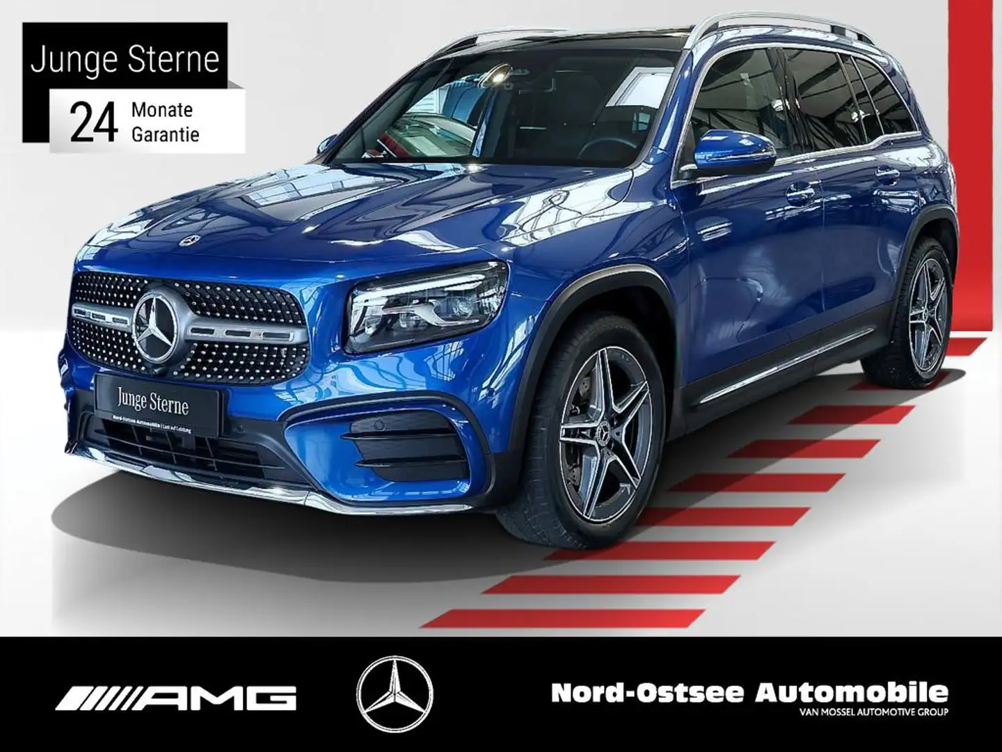 Mercedes-Benz GLB 180 d AMG ADV PANO KEYLESS MULTIBEAM SITZHZG Blau - 1