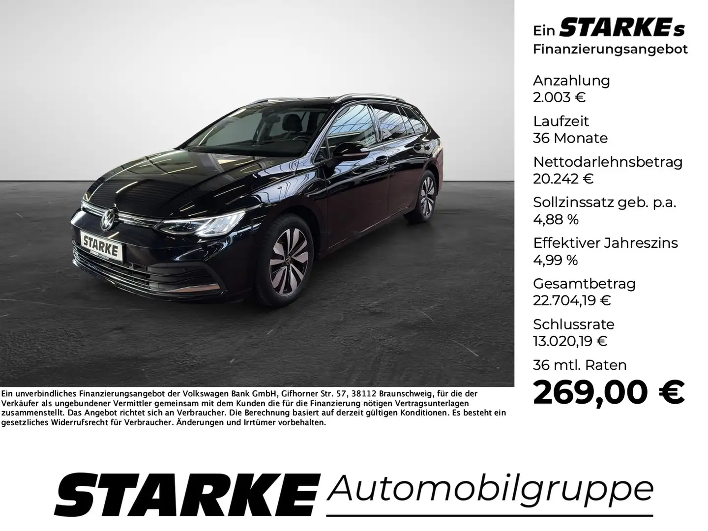 Volkswagen Golf Variant 1.5 eTSI DSG Move Schwarz - 1