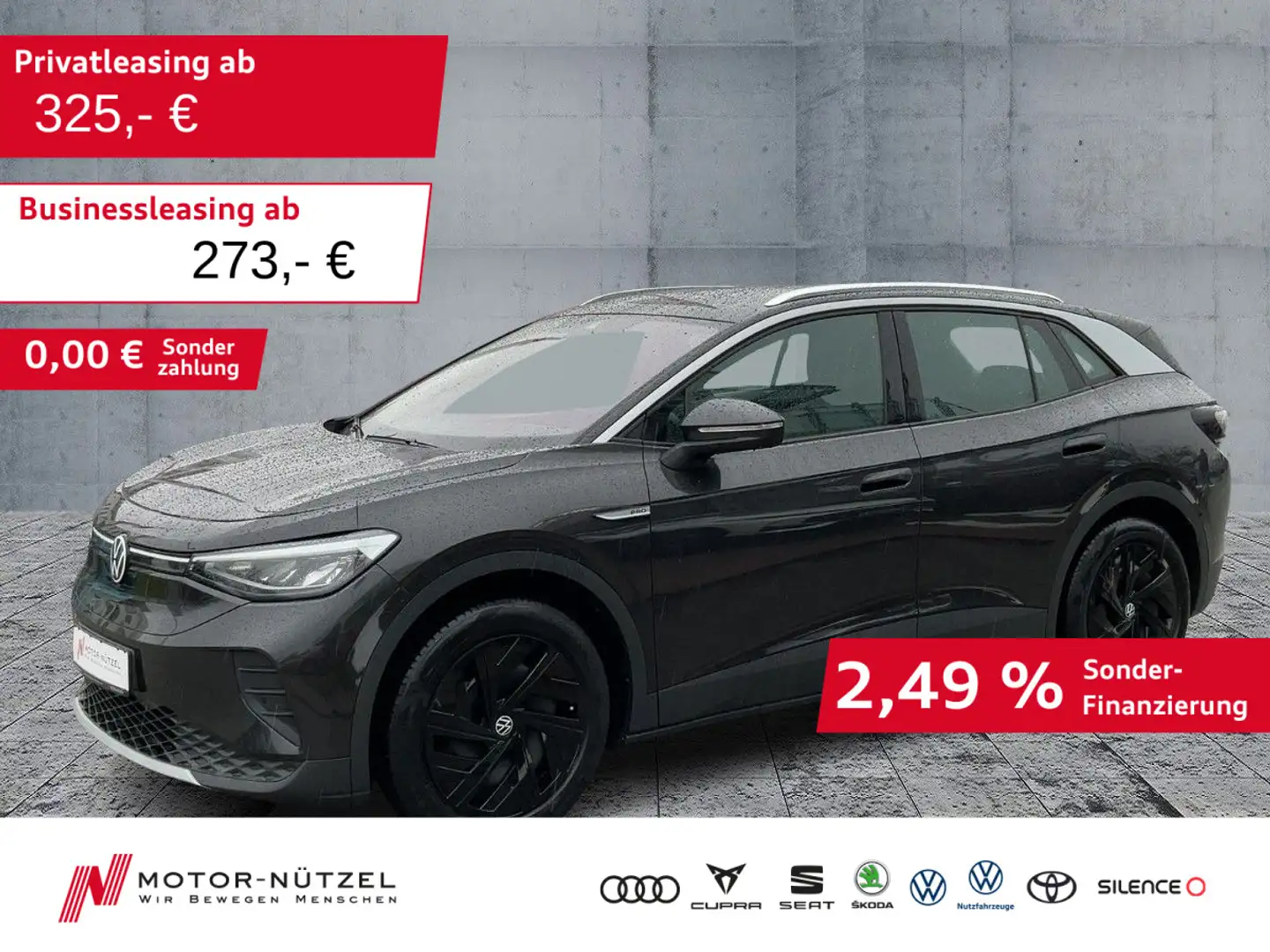 Volkswagen ID.4 Pro Performance 150kw LED+NAVI+AHK+ACC+DAB Grau - 1