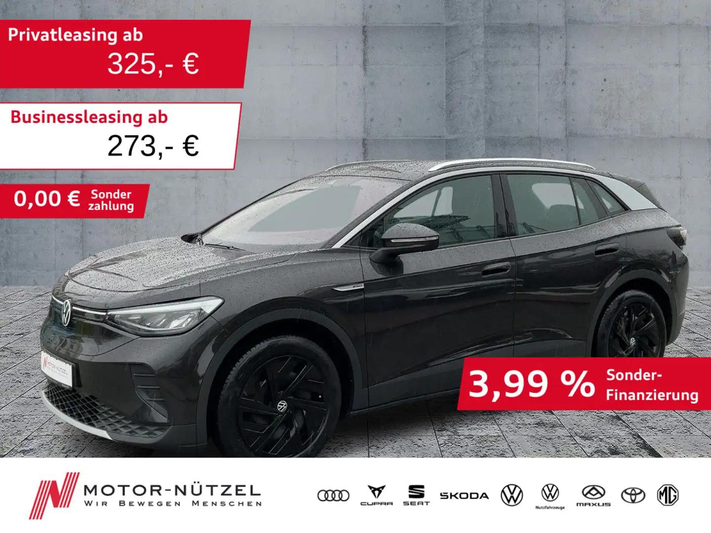 Volkswagen ID.4 Pro Performance 150kw LED+NAVI+AHK+ACC+DAB Grau - 1