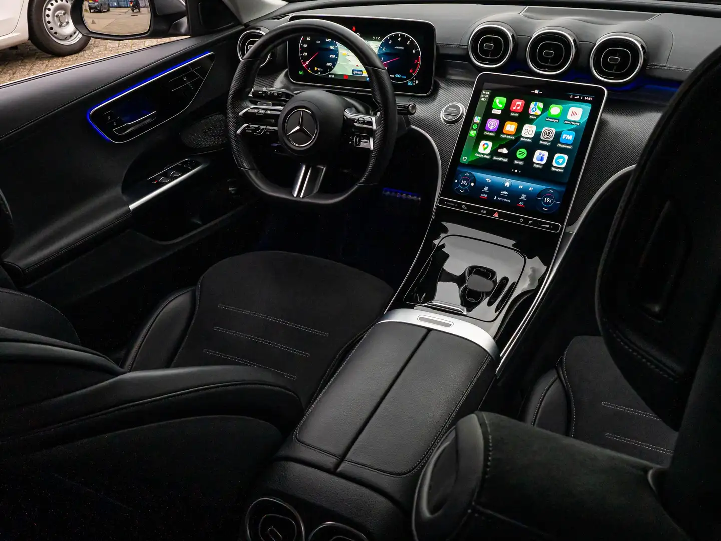 Mercedes-Benz C 180 Estate AMG Line Sfeerverlichting Camera Grigio - 2