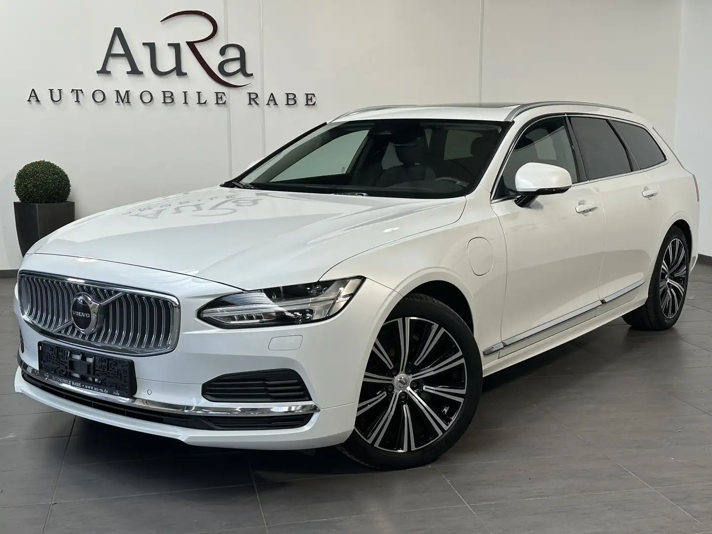 Volvo V90 T6 Plus Bright Hybrid AWD NAV+LED+AHK+PANO Blanco - 2