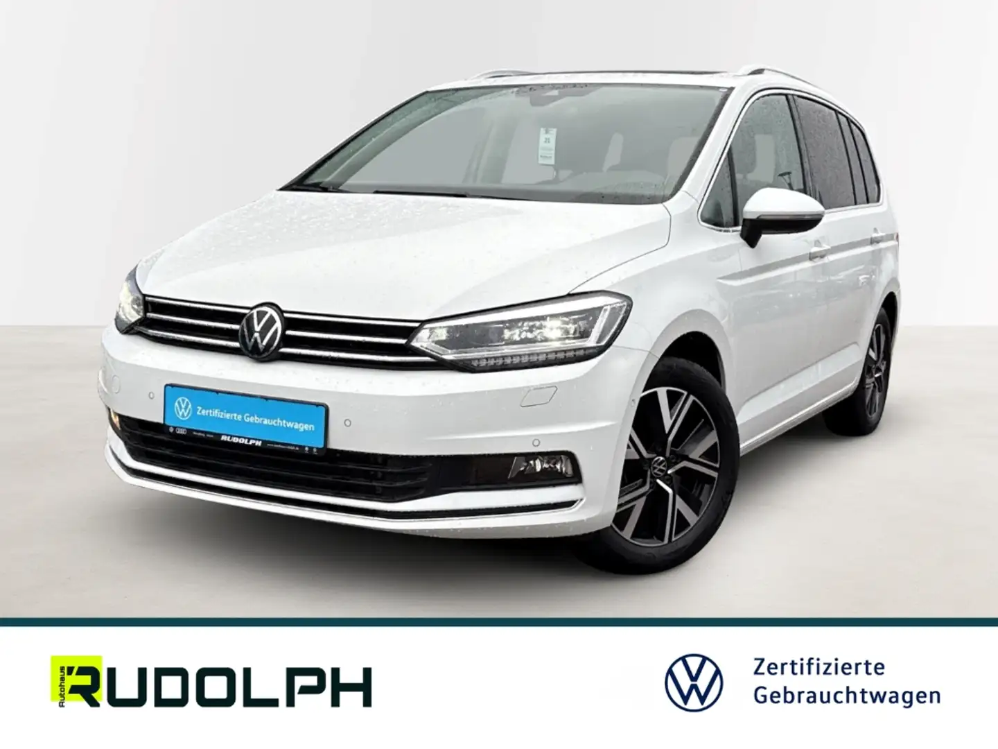 Volkswagen Touran Highline 1.5 TSI 7-Gang-DSG LED Navi SHZ ACC PDC S Weiß - 1