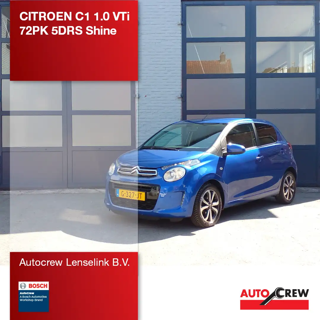 Citroen C1 1.0 VTi 72PK S&S 5D Shine | Origineel NL | Blauw - 1