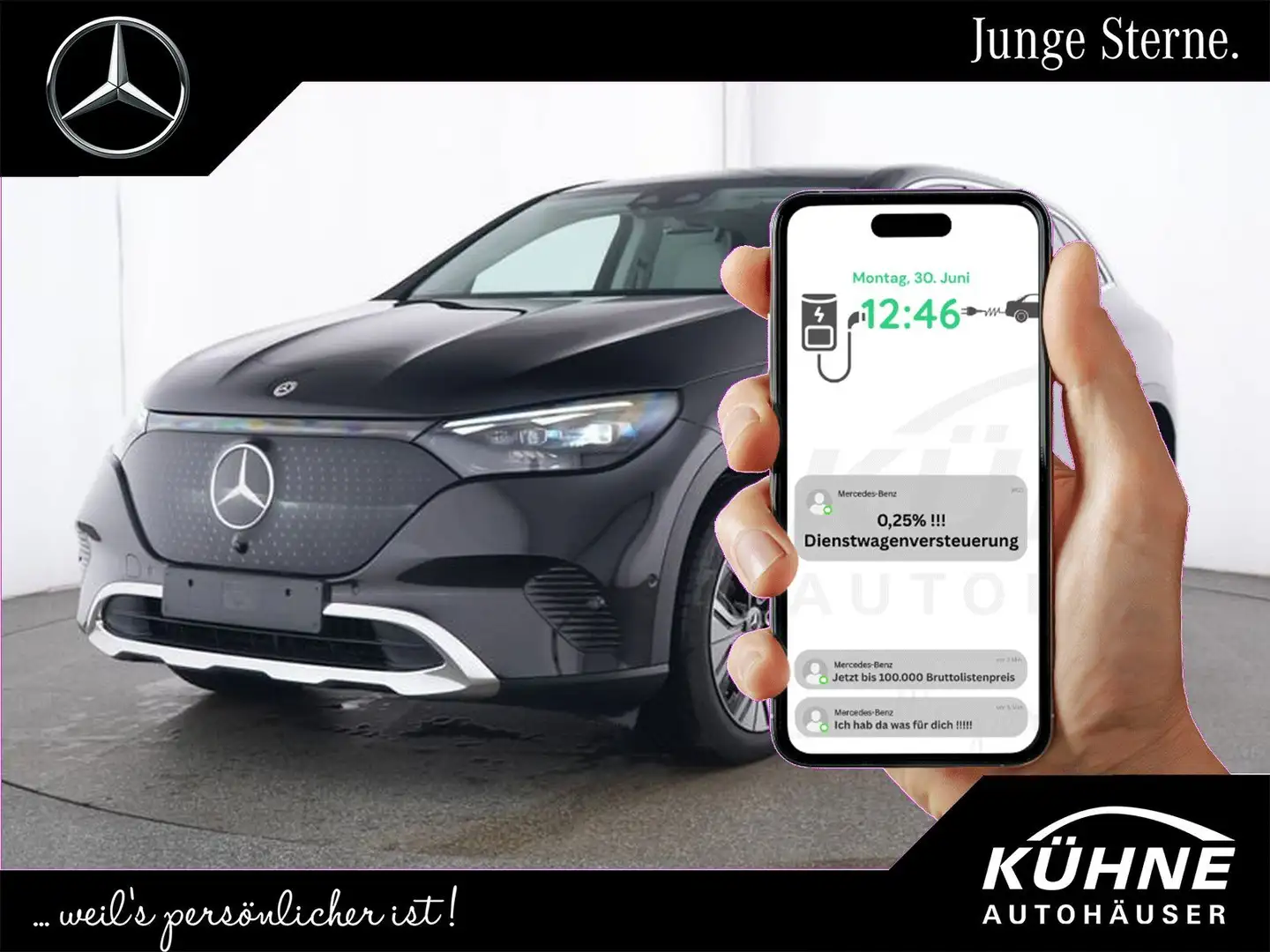 Mercedes-Benz EQE SUV EQE 300 Electric Art Premium 20"+AHK+10°HA+22KW Schwarz - 1