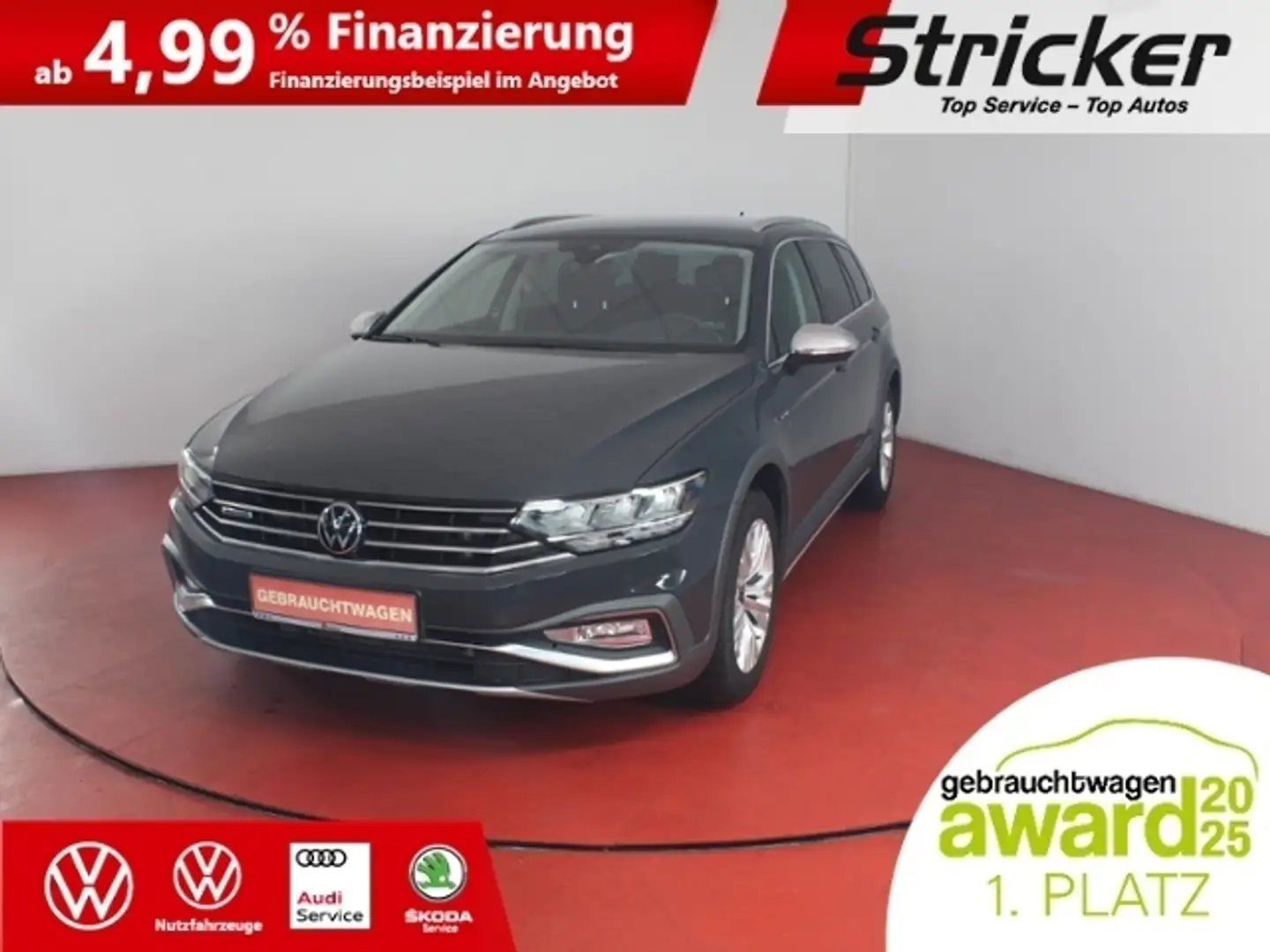 Volkswagen Passat Alltrack 2.0TDI DSG 4M 332,-ohne Anzahlung Kamera ACC Stan Grau - 1