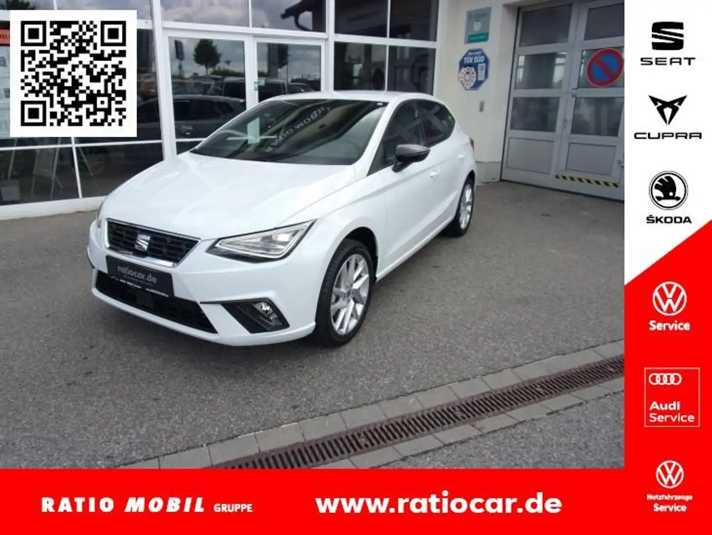 SEAT Ibiza IBIZA FR 1.0 TSI SITZHEIZ. FULL-LINK EINPARKH. Blanco - 1
