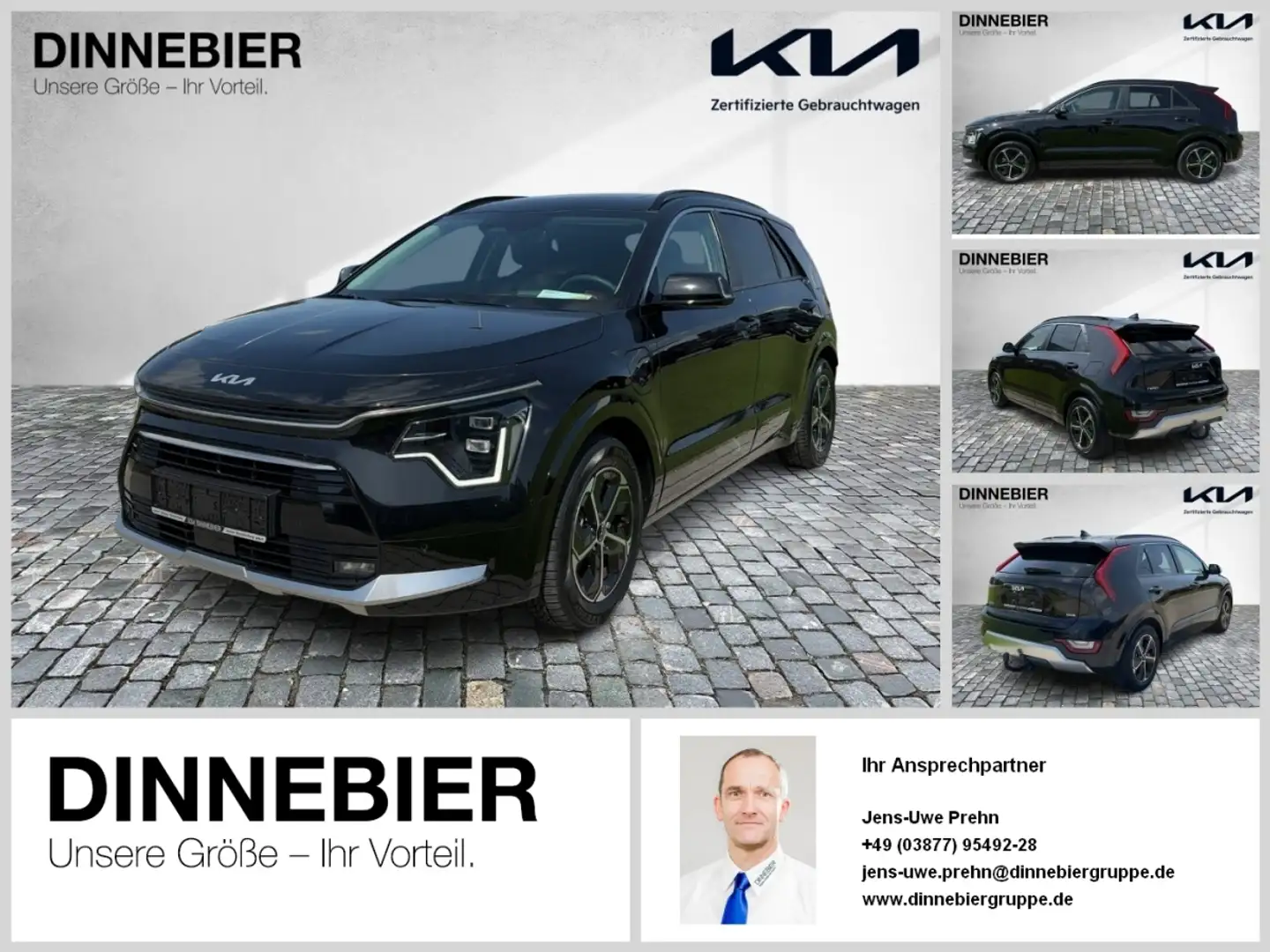 Kia Niro Spirit 1.6 PHEV Glasdach+LED+Navi+Kamera Noir - 1
