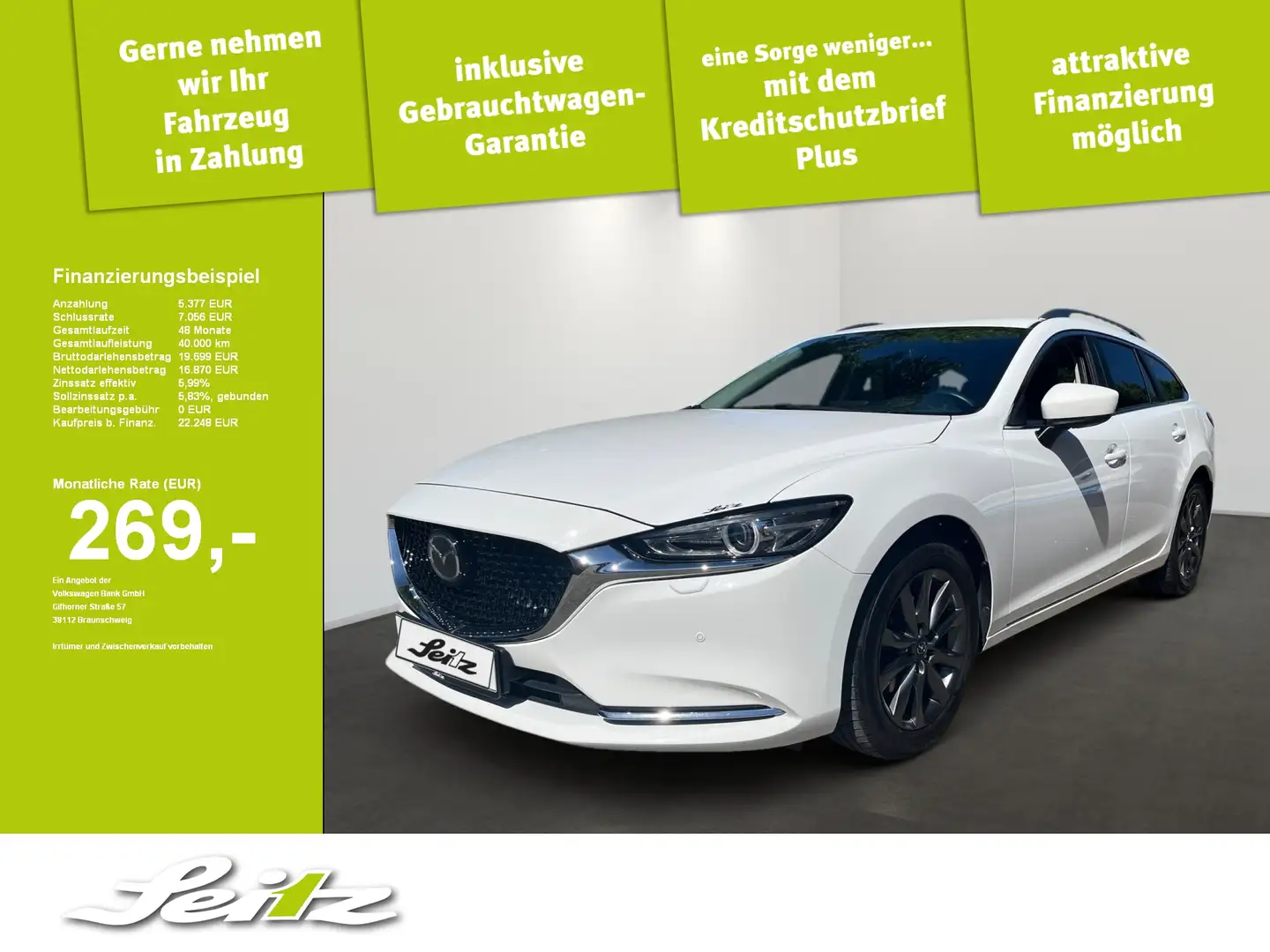 Mazda 6 Kombi Exclusive-Line *LED*KAMERA*NAVI* Blanc - 1